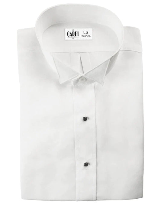 "Lucca" Kids White Wingtip Tuxedo Shirt-0