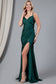 Satin Mermaid Double Spaghetti Straps Long Evening & Bridesmaid Dress AC391-0