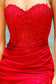 Strapless Embroidered Bodice Side Slit Long Prom Dress AC7031-9