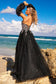 Off Shoulder A-Line Tulle Skirt Sweetheart Long Prom Dress ACSU070-2