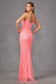 Rhinestone Net Mesh Fitted Corset Long Prom Dress JTJT2470S-6