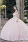 Off Shoulder Embroidered Lace Open Corset Back Long Quinceanera Dress JTJT1460J-2
