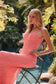 Rhinestone Net Mesh Fitted Corset Long Prom Dress JTJT2470S-2