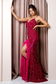 Embroidered Sequin Feather Skirt Side Slit Long Prom Dress NXR1059-13