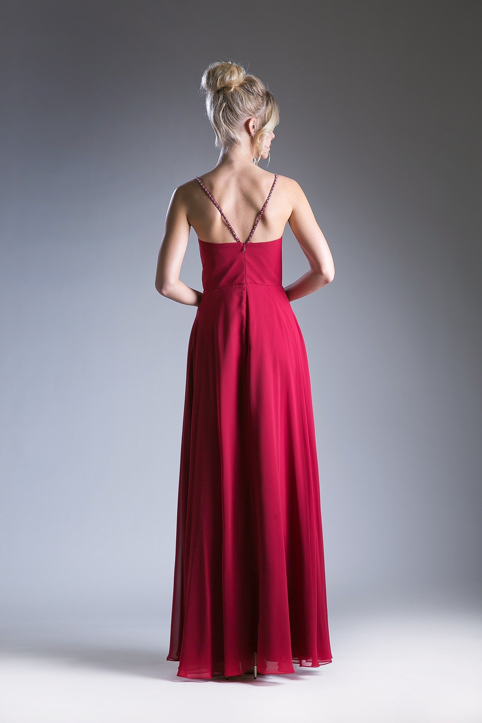 V Neckline With a Beaded Band Dress-9