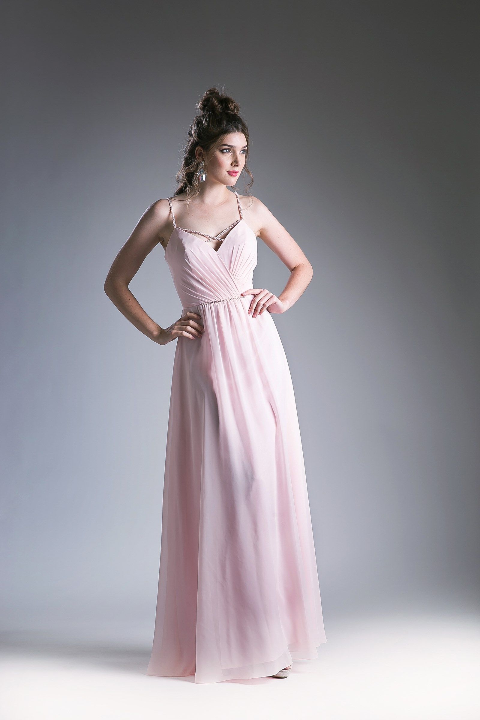 V Neckline With a Beaded Band Dress-7