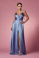 Double Breasted Spaghetti Straps High Slit Long Bridesmaid Dress NXR1029-1