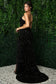 Embroidered Sequin Feather Skirt Side Slit Long Prom Dress NXR1059-6