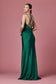 Double Spaghetti Straps Slit Long Bridesmaid & Prom Dress NXE1035-2