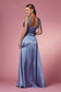 Double Breasted Spaghetti Straps High Slit Long Bridesmaid Dress NXR1029-2