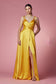 Double Breasted Spaghetti Straps High Slit Long Bridesmaid Dress NXR1029-4