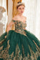 Layered Lace Quinceanera Off Shouder Sweetheart Long Ball Gown CD15705-3