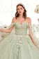 Sage Ball Gown With Blush Floral Details-2