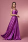 Double Breasted Spaghetti Straps High Slit Long Bridesmaid Dress NXR1029-8