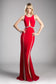 Beaded Belt Stretch Knit Sheath Dress-1