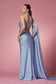 One Shoulder High Slit Embellished Jewel Long Prom & Evening Dress NXE1039-8