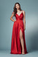 Double Breasted Spaghetti Straps High Slit Long Bridesmaid Dress NXR1029-12