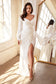 Wrap-Effect Long Sleeve Satin with a Leg Slit Modern Luxury Bride Wedding & Bridal Dress CD7478W-2
