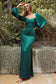 Long Sleeves OF or On Shoulder Prom & Bridesmaid Gown Soft Satin Dresses CD7482 Sale-0