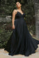 Soft Satin A-line Deep V-Neckline Wrapped Bodice Sexy Mid Open Back Prom & Bridesmaid Dress CD7485-12