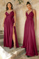 Soft Satin A-line Deep V-Neckline Wrapped Bodice Sexy Mid Open Back Prom & Bridesmaid Dress CD7485-3