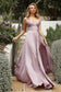 Soft Satin A-Line Sweatheart Neckline With Slit-6