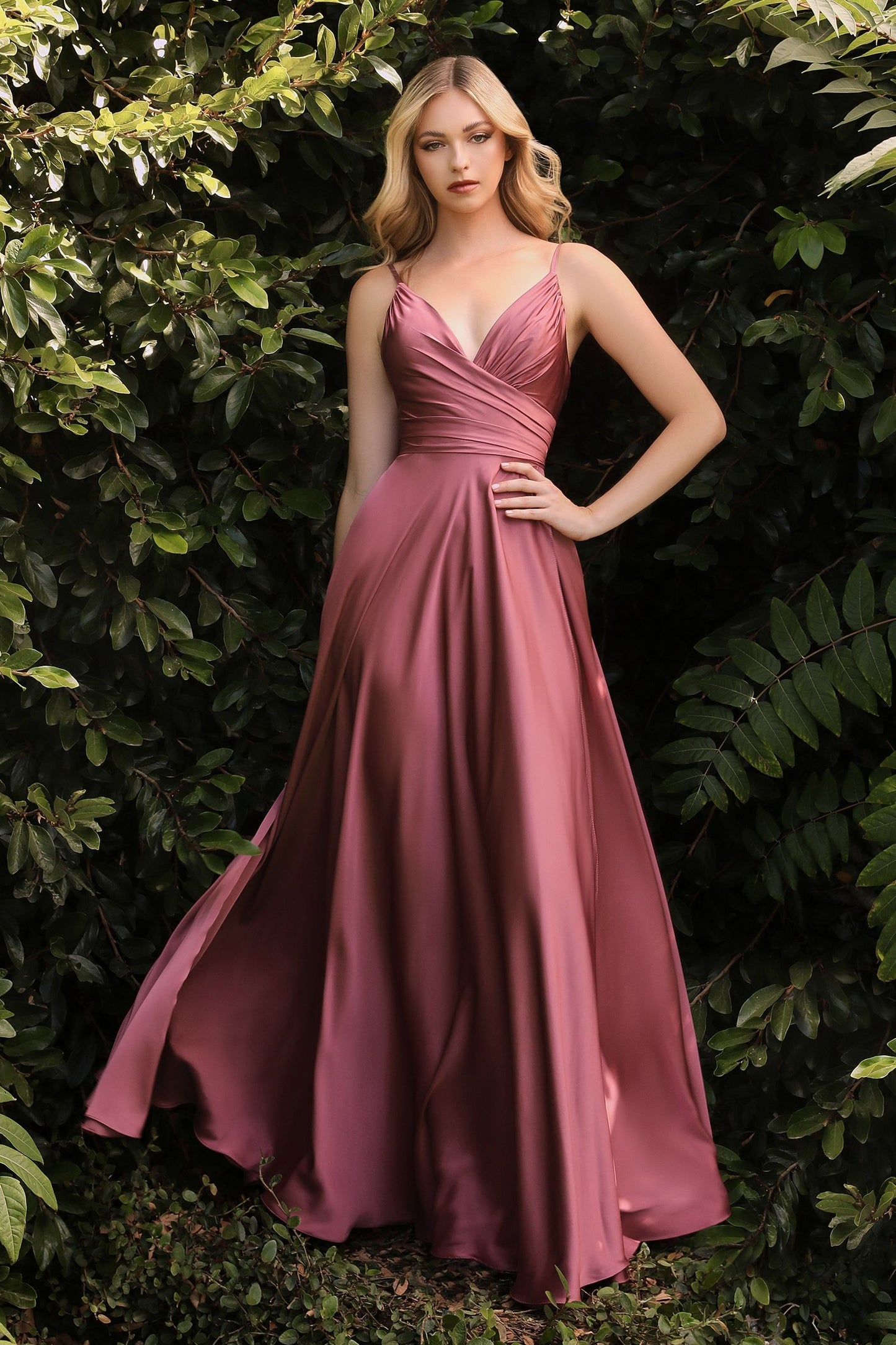 Soft Satin A-Line Sweatheart Neckline With Slit-7