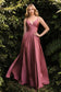 Soft Satin A-Line Sweatheart Neckline With Slit-7