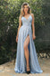 Soft Satin A-Line Sweatheart Neckline With Slit-9
