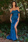 Satin High Leg Slit Off The Shoulder Elegant Dress Draped Bodice with Open Back Prom & Bridesmaid Dress CD7488-0