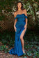 Satin High Leg Slit Prom & Bridesmaid Gown Off The Shoulder Elegant Dress Draped Bodice with Open Back CD7488 Sale-4