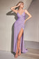 Fitted Ruched Satin Dress-5