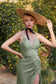 Fitted Ruched Satin Dress-8