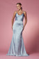 Open Back Spaghetti Straps Long Bridesmaid & Prom Dress NXR1026-2