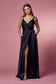 Double Breasted Spaghetti Straps High Slit Long Bridesmaid Dress NXR1029-14