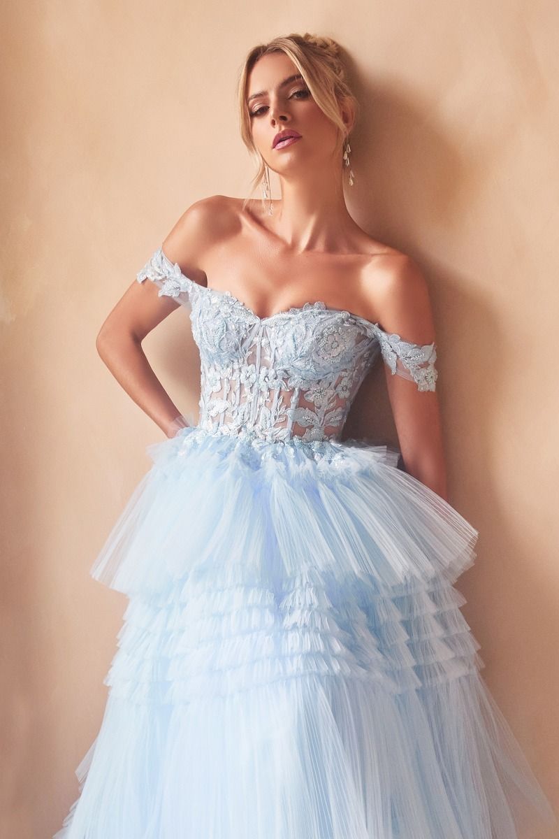 Pleated Tulle Ball Gown-2