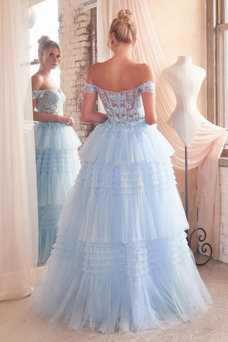 Pleated Tulle Ball Gown-3