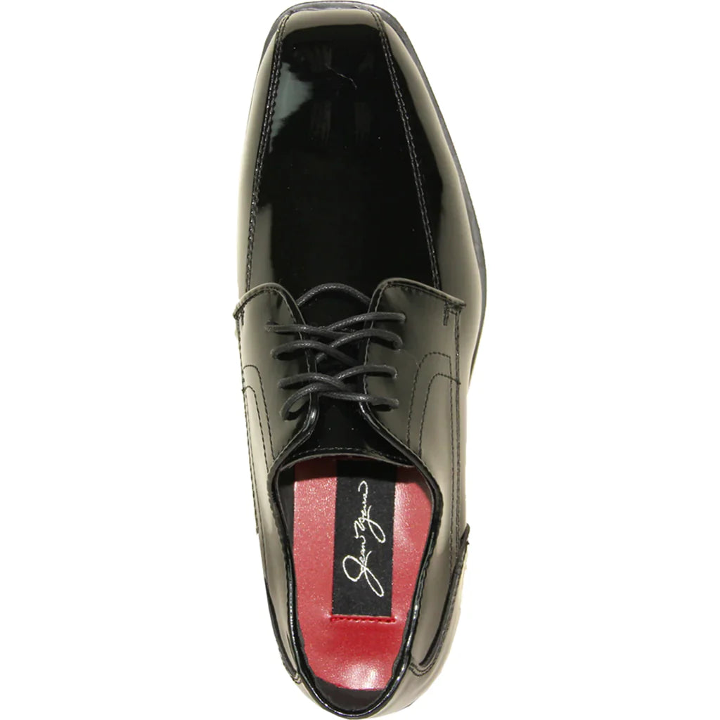 JEAN YVES Men Dress Shoe JY02 Oxford Formal Tuxedo for Prom & Wedding Shoe Black Patent-5