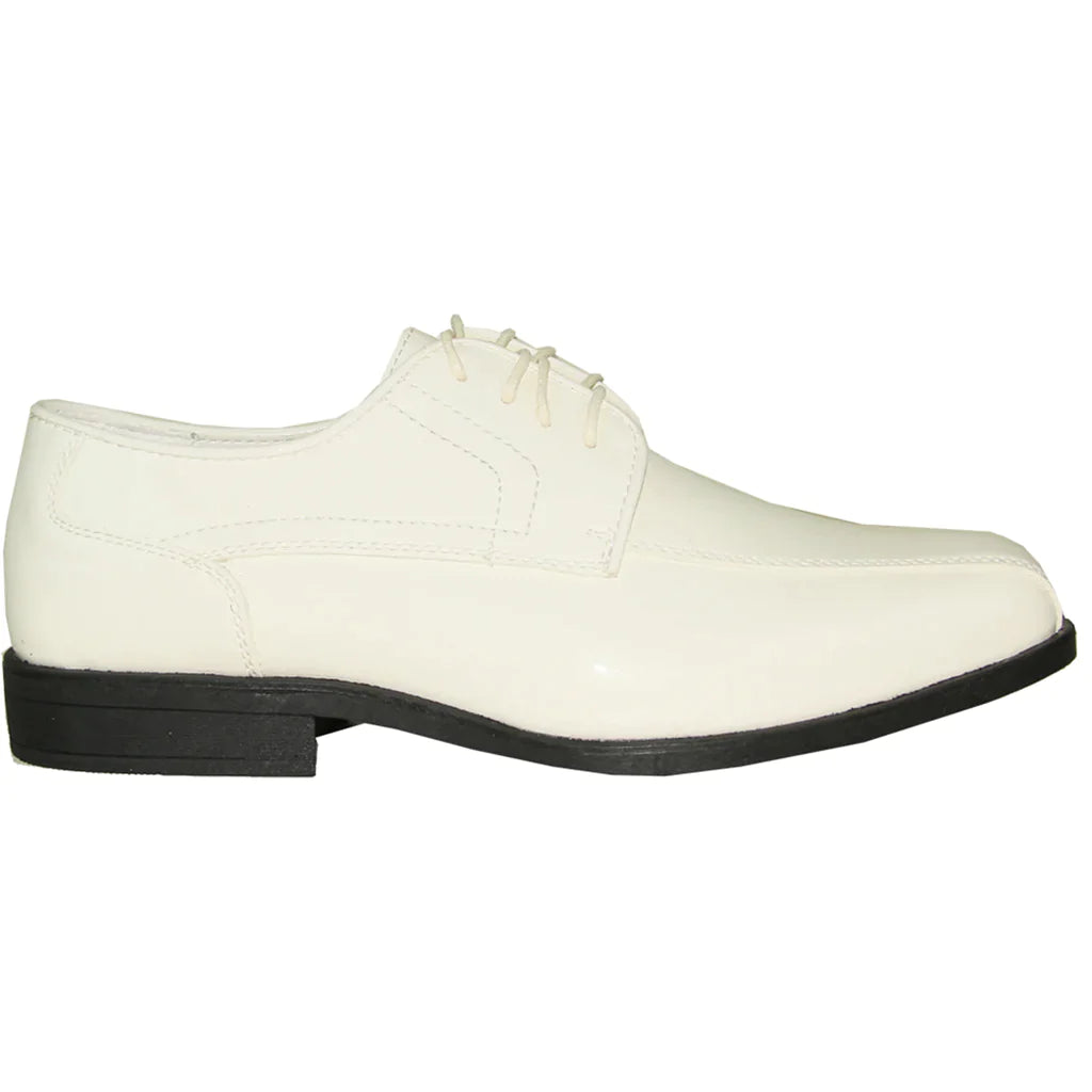 JEAN YVES Men Dress Shoe JY02 Oxford Formal Tuxedo for Prom & Wedding Shoe Ivory Patent-3