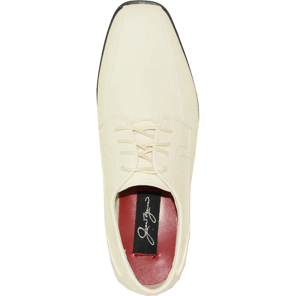 JEAN YVES Men Dress Shoe JY02 Oxford Formal Tuxedo for Prom & Wedding Shoe Ivory Patent-5