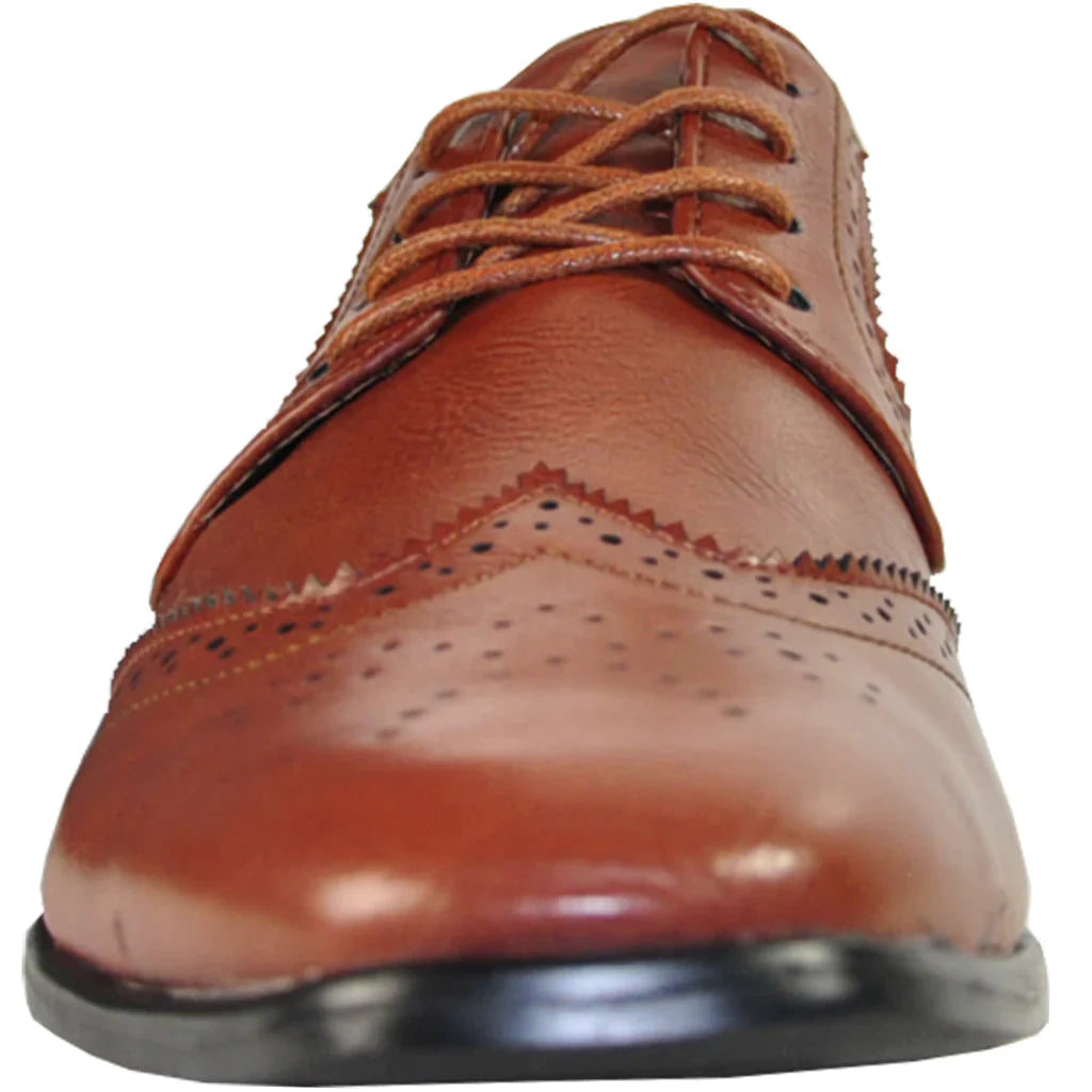BRAVO Men Dress Shoe KING-2 Wingtip Oxford Shoe-13