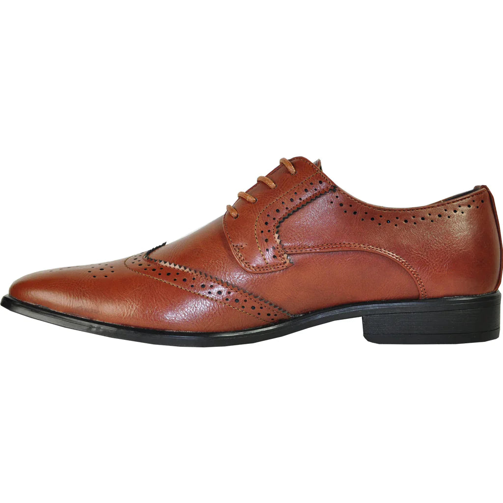 BRAVO Men Dress Shoe KING-2 Wingtip Oxford Shoe-11