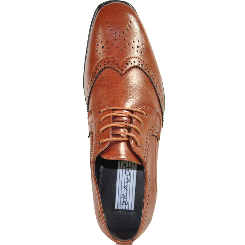 BRAVO Men Dress Shoe KING-2 Wingtip Oxford Shoe-9