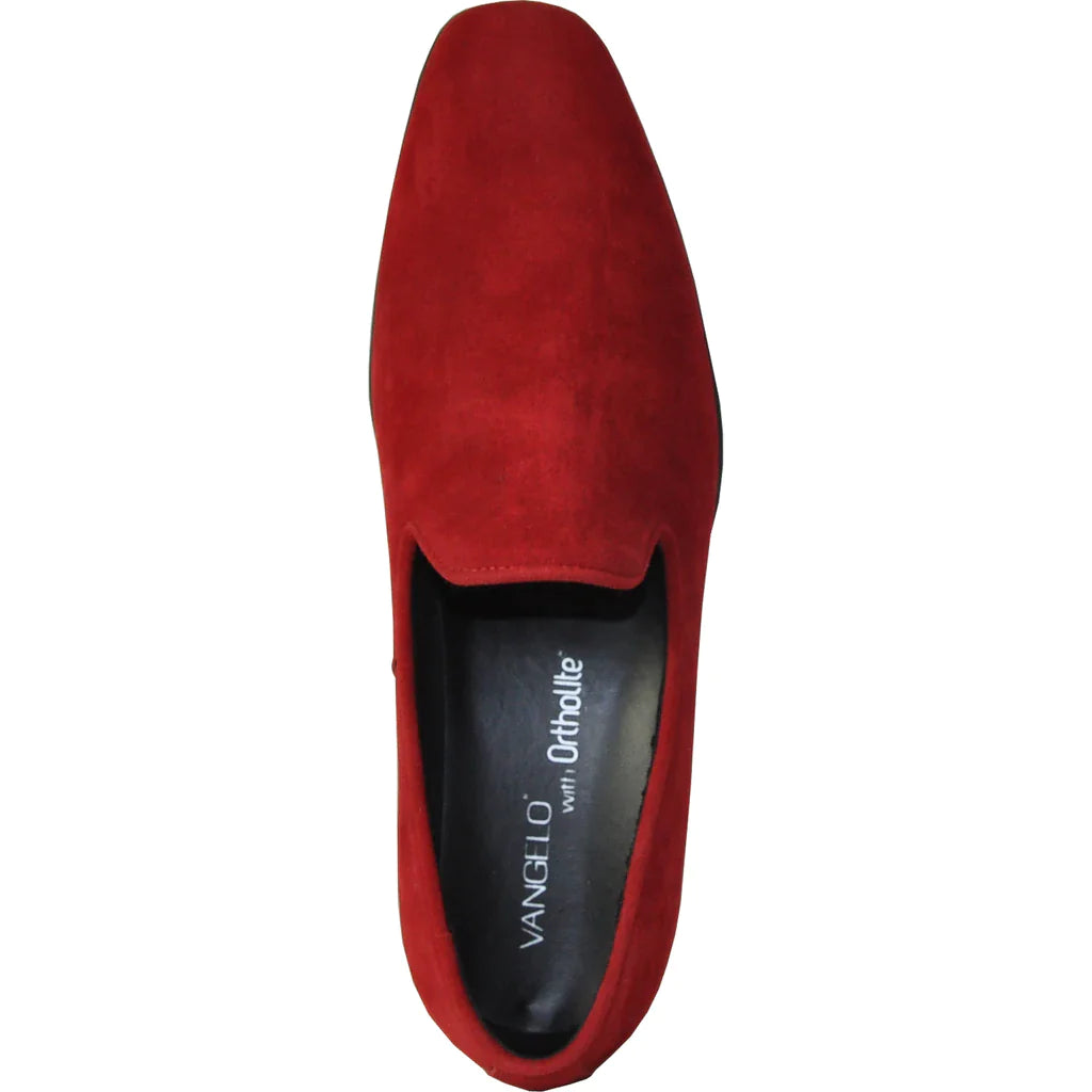 "Chelsea" Red Suede Tuxedo Shoes-5