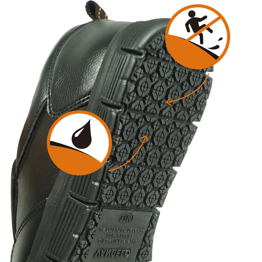 VANGELO Men Slip Resistant Shoe NICK-3 Black-5