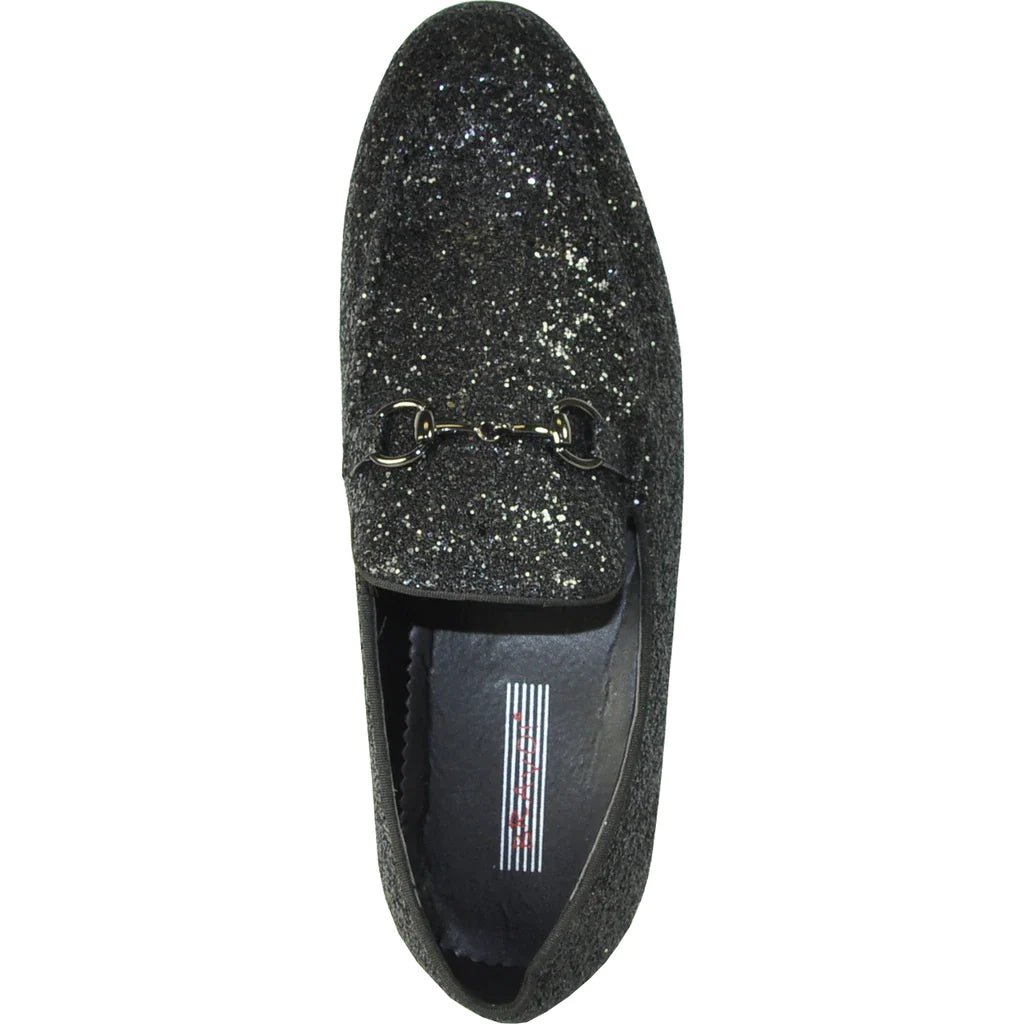 "Bravo1" Black Glitter Tuxedo & Prom Shoes-5