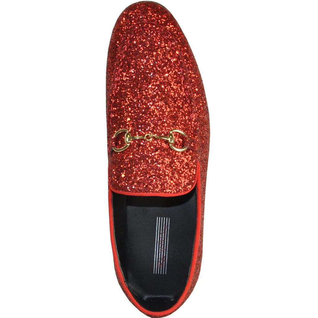 "Bravo" Red Glitter Tuxedo & Prom Shoes-5