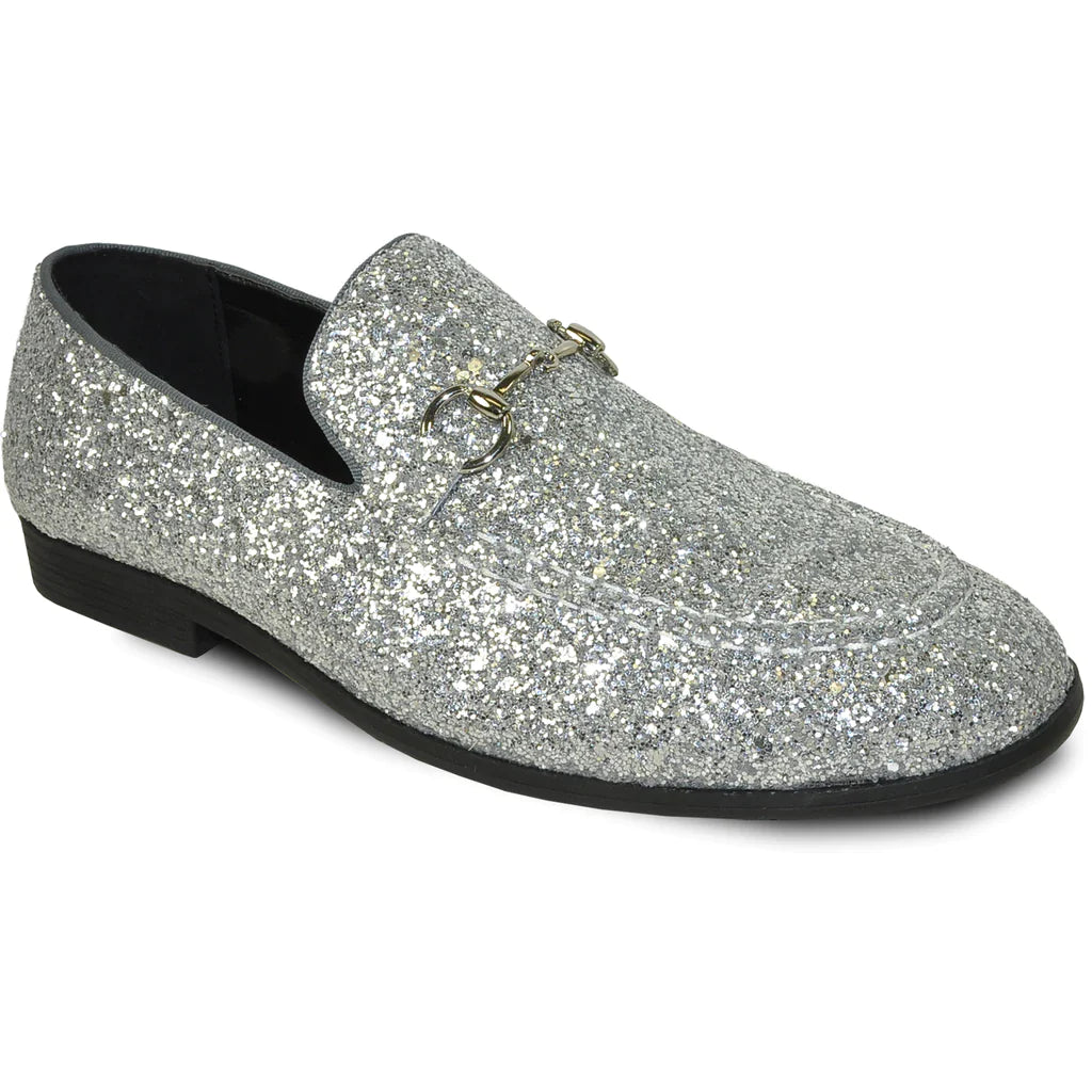 "Bravo 1" Silver Glitter Tuxedo & Prom Shoes-0