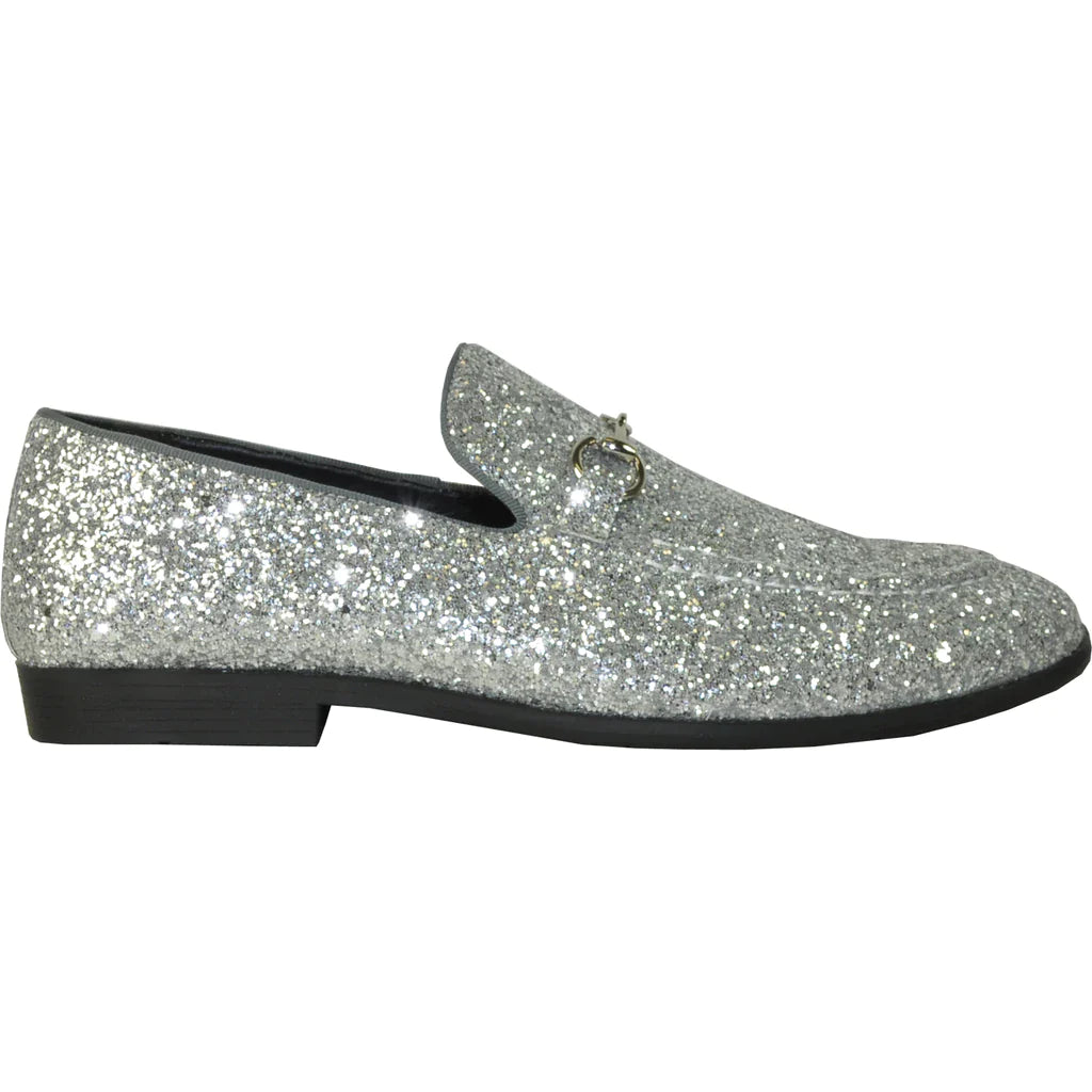 "Bravo 1" Silver Glitter Tuxedo & Prom Shoes-3