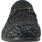 "Bravo" Black Glitter Tuxedo & Prom Shoes-1